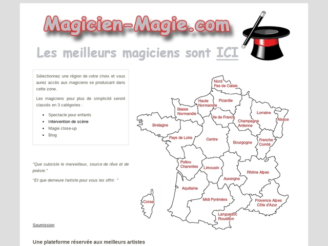 Les artistes professionnels en magie pour la Bourgogne