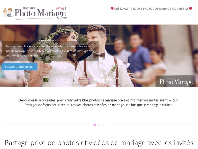 Site photo de mariage sécurisé
