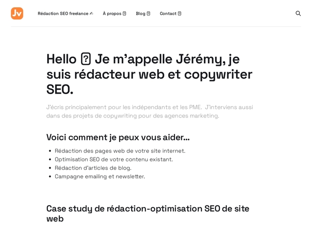 Freelance Copywriter - Jérémy Vincent