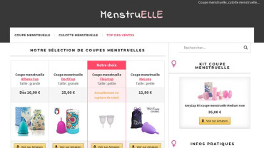 Page d'accueil du site : MenstruELLE