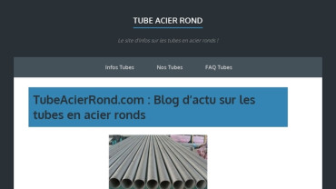Page d'accueil du site : Tube Acier Rond