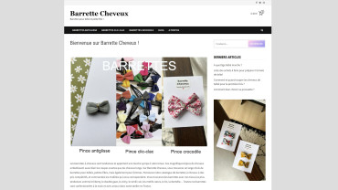 Page d'accueil du site : Barrette-cheveux.com