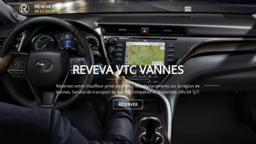Page d'accueil du site : Reveva VTC