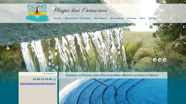 Page d'accueil du site : Piscines Gard