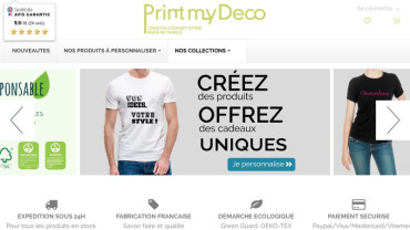 Page d'accueil du site : Printmydeco