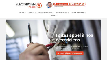 Page d'accueil du site : Desa service électricien