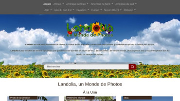 Page d'accueil du site : Landolia
