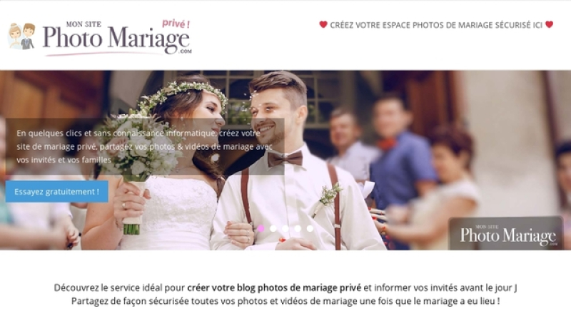Site photo de mariage sécurisé