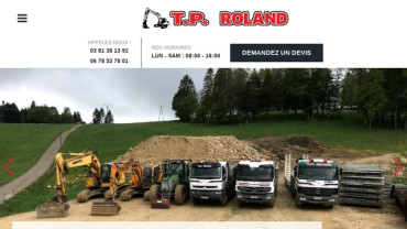 Page d'accueil du site : TP Roland