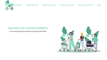 Page d'accueil du site : La Poussette Bébé 