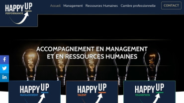 Page d'accueil du site : Happy-Up Performance