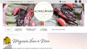 Page d'accueil du site : Alternatives-Nice
