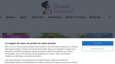 Page d'accueil du site : Beauté Féminine