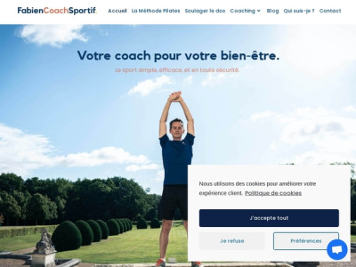 Page d'accueil du site : Fabien Coach Sportif
