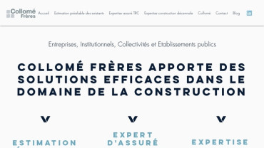 Page d'accueil du site : Expertise construction