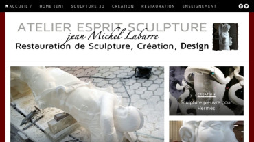 Page d'accueil du site : Atelier Esprit Sculpture