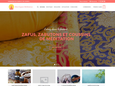 Page d'accueil du site : Mon Espace Méditation