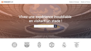 Page d'accueil du site : Stadium Tour
