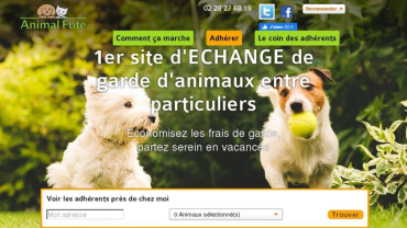 Page d'accueil du site : Animal Futé