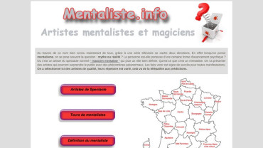 Page d'accueil du site : mentaliste.info