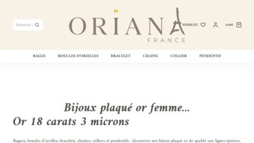 Page d'accueil du site : Oriana France