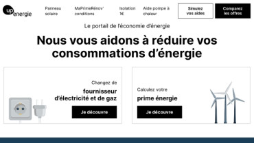 Page d'accueil du site : Upenergie
