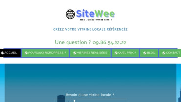Page d'accueil du site : SiteWee