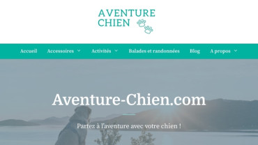 Page d'accueil du site : Aventure Chien
