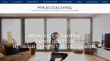 Page d'accueil du site : MikaCoaching