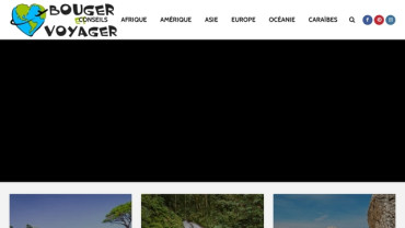 Page d'accueil du site : Bouger et Voyager