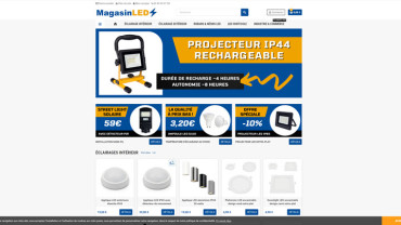 Page d'accueil du site : Magasin LED