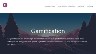 Page d'accueil du site : Gamification facile