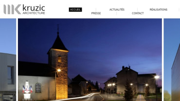Page d'accueil du site : Kruzic Architecture