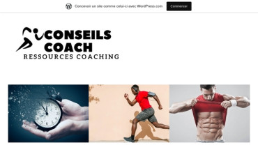 Page d'accueil du site : Les conseils du coach