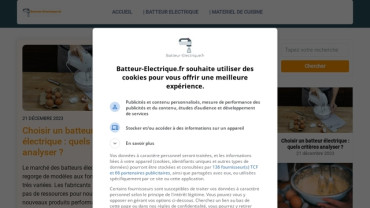 Page d'accueil du site : Guide du batteur électrique