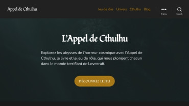 Page d'accueil du site : Appel de Cthulhu