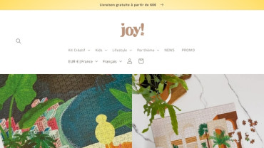 Page d'accueil du site : JOY!