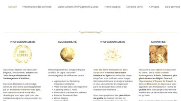 Page d'accueil du site : Deco en ligne