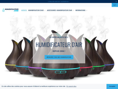 Page d'accueil du site : Humidificateur.com