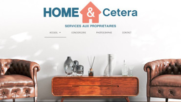Page d'accueil du site : HOME & Cetera Conciergerie