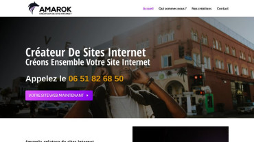Page d'accueil du site : Amarokweb